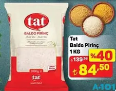TAT BALDO PİRİNÇ 1 KG fiyat ve kampanya bilgisi